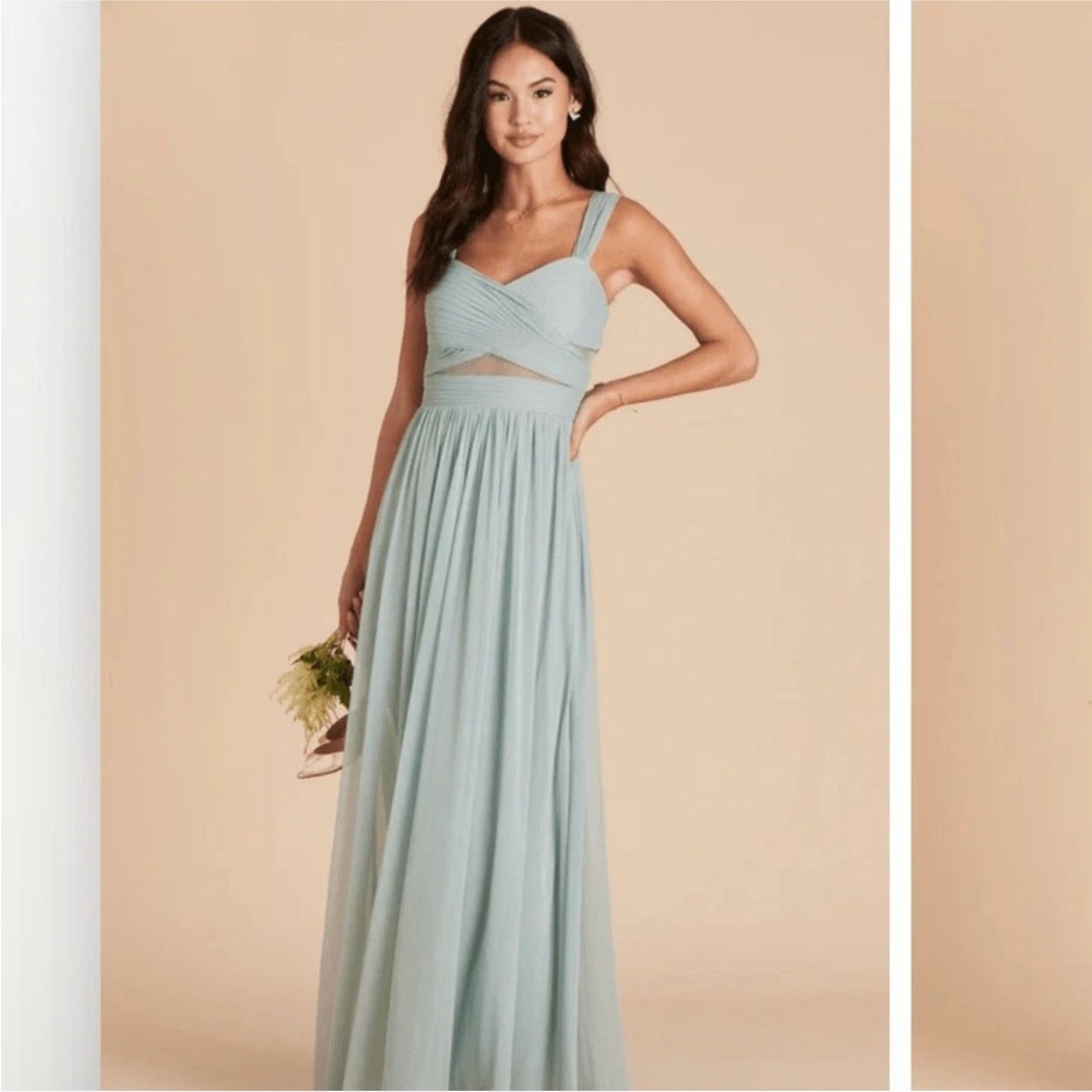 Birdy Grey Elyse Dress Mesh Sage Size S NWT Bridesmaids Green